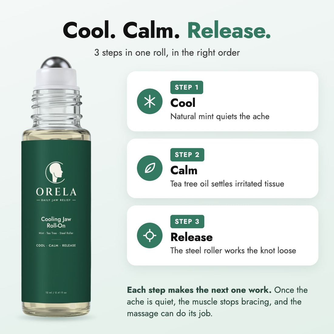 Cool, calm, release: 3 steps in one roll