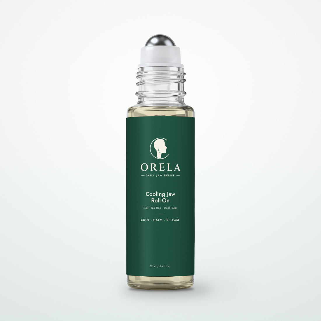 Orela jaw relief roll-on with a cool steel roller
