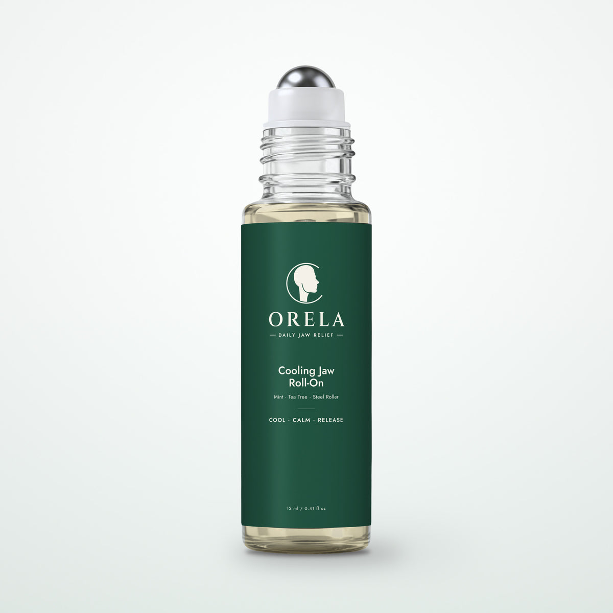 Orela jaw relief roll-on with a cool steel roller